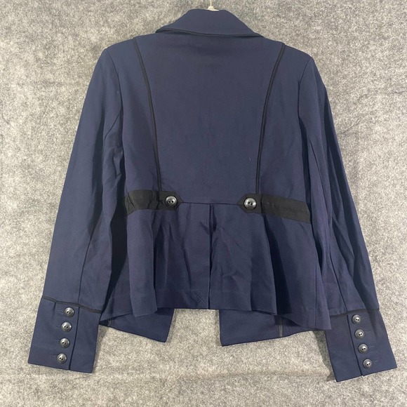 cAbi 3375 Jacket Medium Navy Blue In The Band Military Moto Long Sleeve - Picture 2 of 15